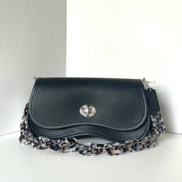 Coach Wavy Dinky CK113 Black Coachtopia Leather Shoulder Crossbody Bag - Picture 14 of 14